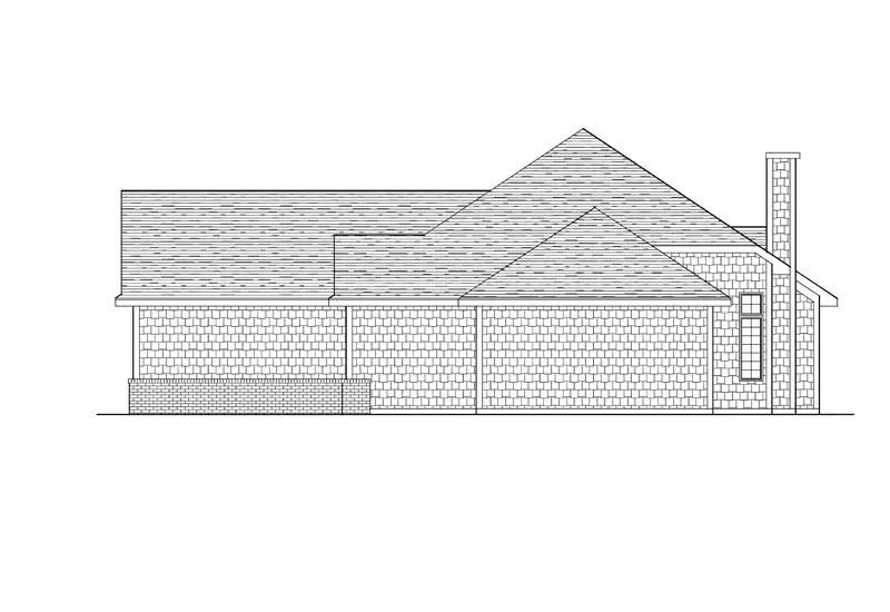 Shingle House Plan Right Elevation - Carmichael Ranch Home 051D-0107 - Search House Plans and More