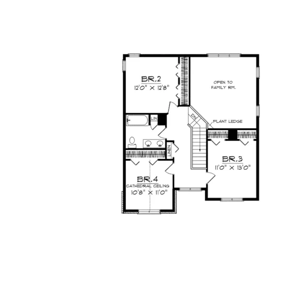 Georgian House Plan Second Floor - Vlasis Traditional Home 051D-0110 - Shop House Plans and More