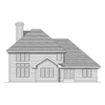 Georgian House Plan Rear Elevation - Vlasis Traditional Home 051D-0110 - Shop House Plans and More