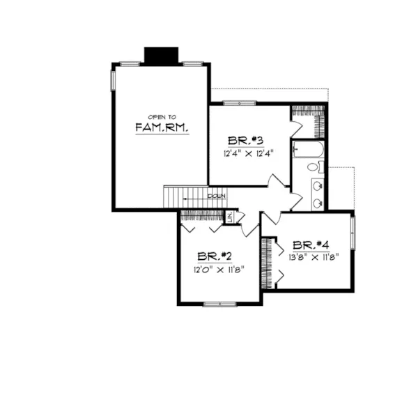 Traditional House Plan Second Floor - Clarksdale Way Traditional Home 051D-0111 - Search House Plans and More