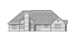 Traditional House Plan Rear Elevation - Clarksdale Way Traditional Home 051D-0111 - Search House Plans and More