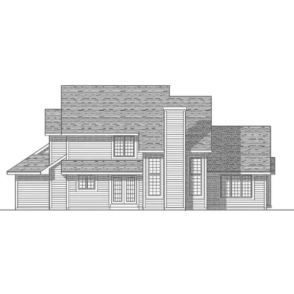 Traditional House Plan Rear Elevation - Clarksdale Way Traditional Home 051D-0111 - Search House Plans and More