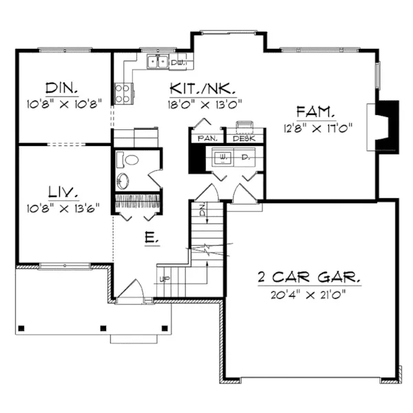 Country House Plan First Floor - Slyvester Country Home 051D-0119 - Shop House Plans and More