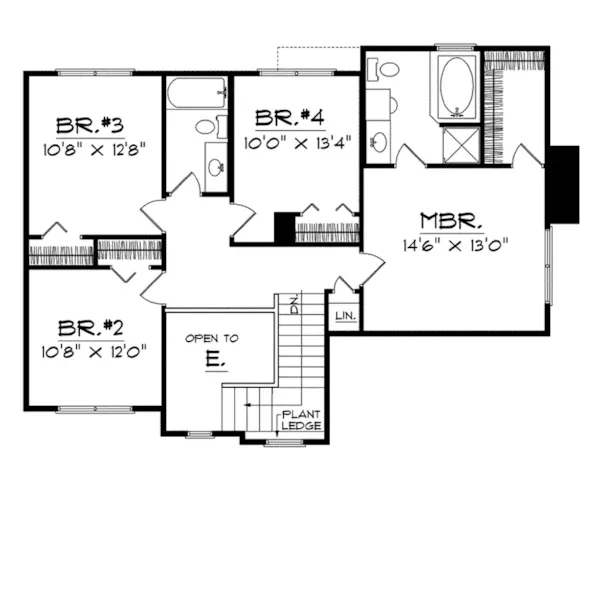 Country House Plan Second Floor - Slyvester Country Home 051D-0119 - Shop House Plans and More