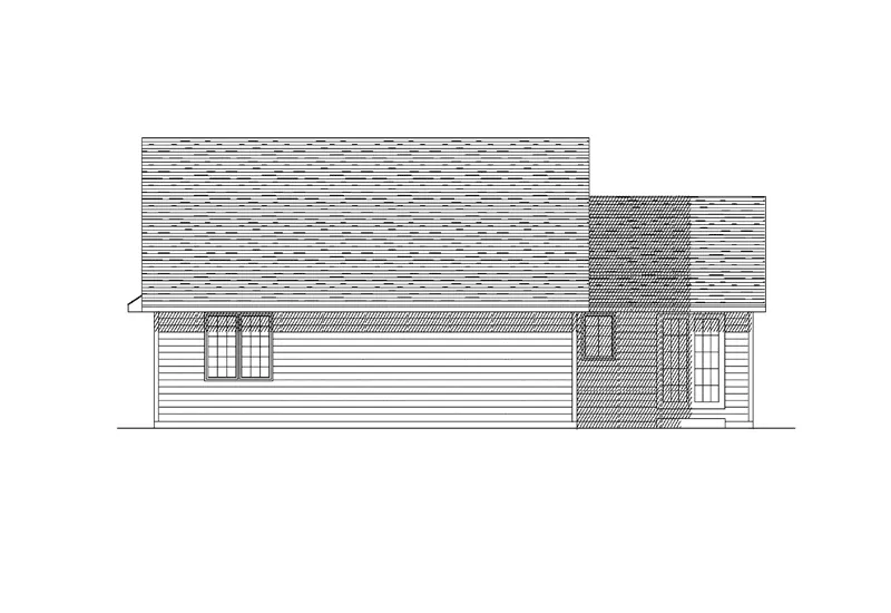 Country House Plan Rear Elevation - Slyvester Country Home 051D-0119 - Shop House Plans and More