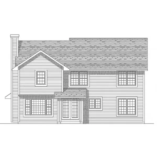 Country House Plan Rear Elevation - Slyvester Country Home 051D-0119 - Shop House Plans and More