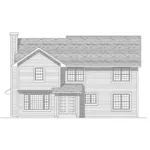 Country House Plan Rear Elevation - Slyvester Country Home 051D-0119 - Shop House Plans and More