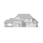 Tudor House Plan Rear Elevation - Parkrose European Style Home 051D-0122 - Shop House Plans and More