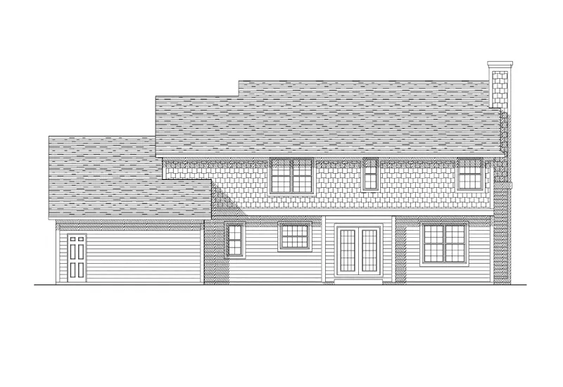 Southern House Plan Rear Elevation - Kennerley Country Home 051D-0124 - Search House Plans and More