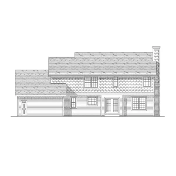 Tudor House Plan Rear Elevation - Kennerley Country Home 051D-0124 - Search House Plans and More