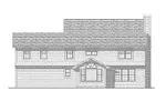 Georgian House Plan Rear Elevation - Presswood Traditional Home 051D-0125 - Shop House Plans and More