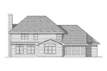 Colonial House Plan Rear Elevation - Moonstone Georgian Home 051D-0128 - Shop House Plans and More