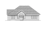 Ranch House Plan Rear Elevation - Trotwood Place Ranch Home 051D-0129 - Shop House Plans and More