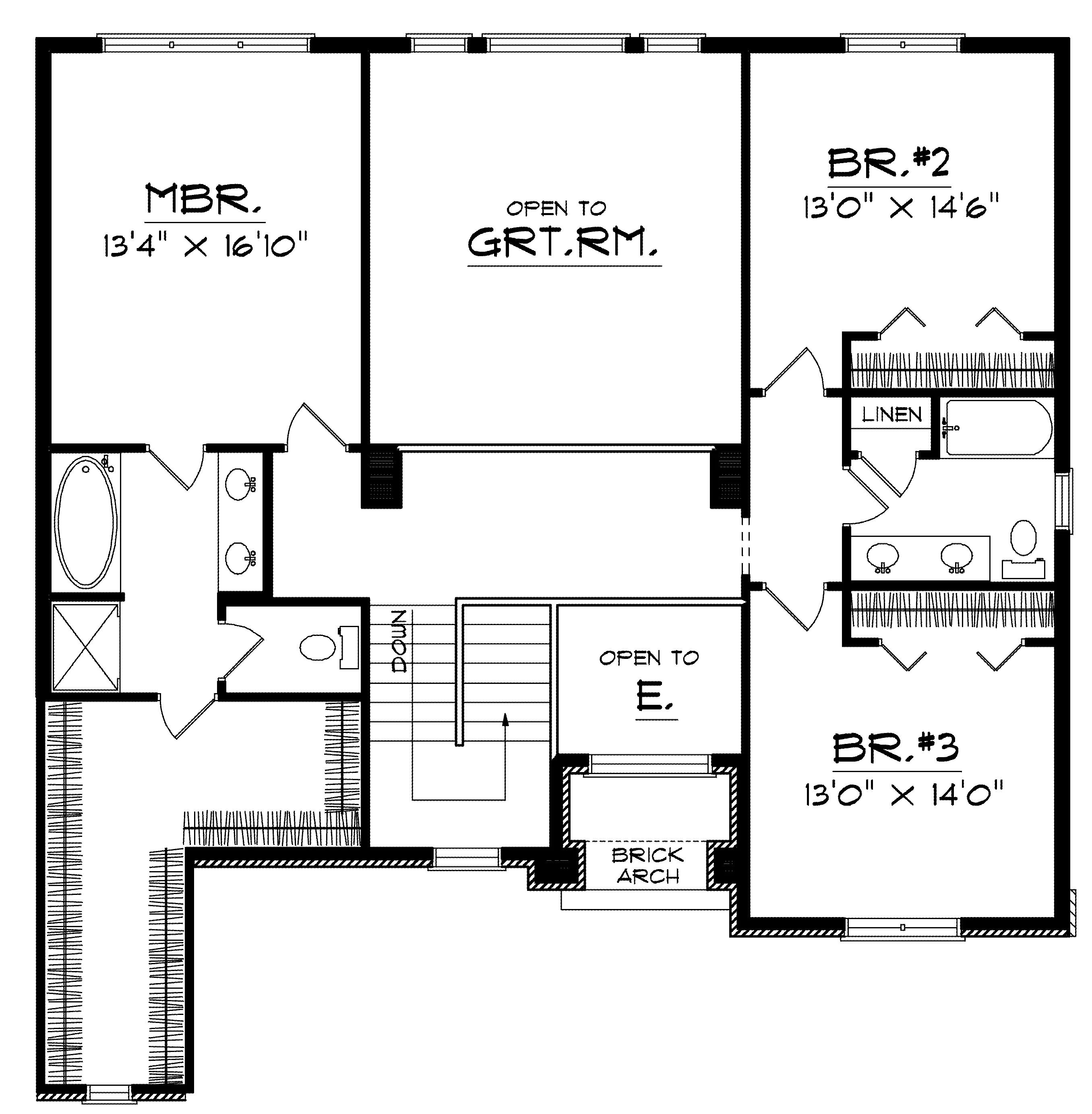 Traditional House Plan Second Floor - Englewood Cliff Traditional Home 051D-0131 - Search House Plans and More