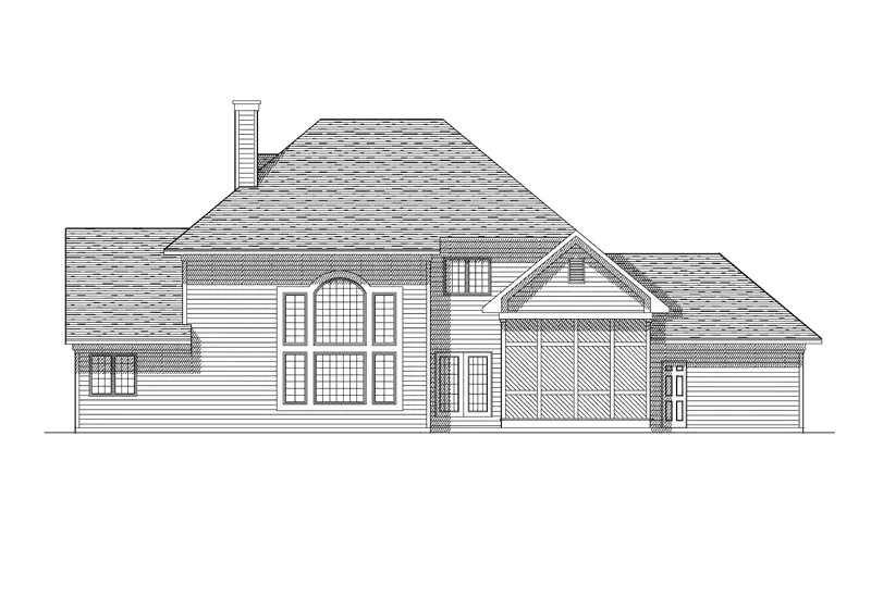 Traditional House Plan Rear Elevation - Fratelli Traditional Home 051D-0138 - Search House Plans and More