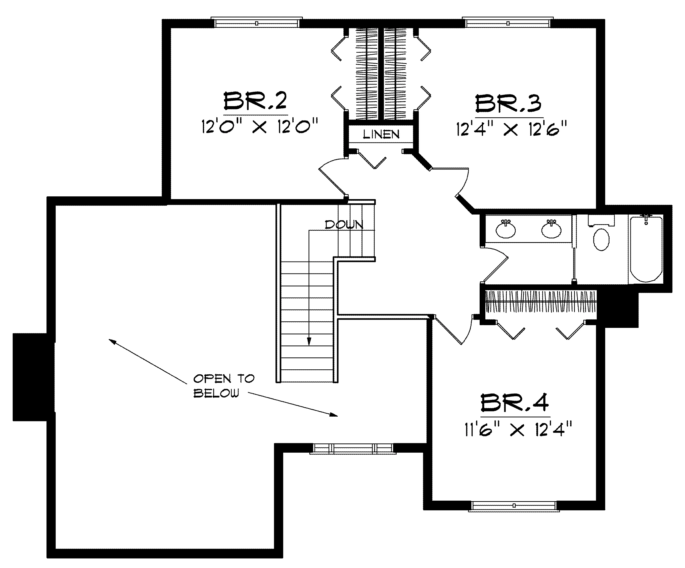 Traditional House Plan Second Floor - Barclay Farm Traditional Home 051D-0139 - Search House Plans and More