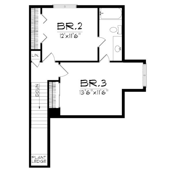 Traditional House Plan Second Floor - Dobson Traditional Home 051D-0140 - Search House Plans and More