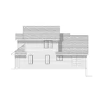 Modern House Plan Rear Elevation - Kardelle Multi-Level Home 051D-0141 - Search House Plans and More