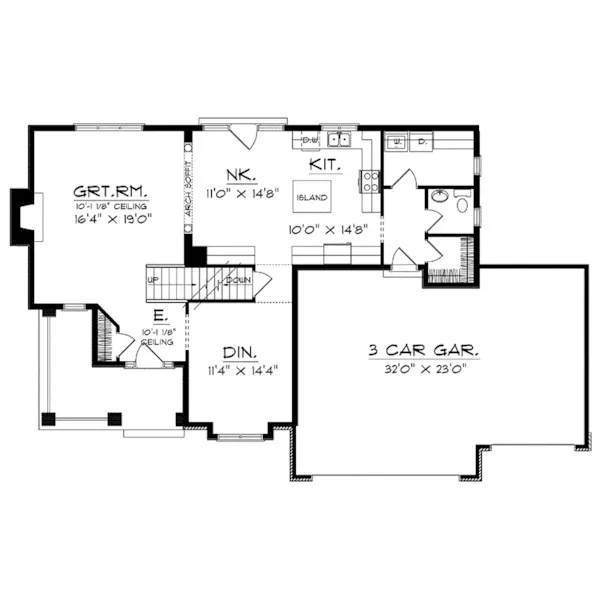 Traditional House Plan First Floor - Abner Farm Traditional Home 051D-0143 - Search House Plans and More