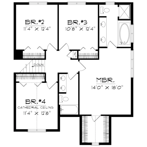 Traditional House Plan Second Floor - Abner Farm Traditional Home 051D-0143 - Search House Plans and More