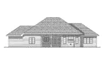 Ranch House Plan Rear Elevation - Lalor Traditional Home 051D-0144 - Shop House Plans and More