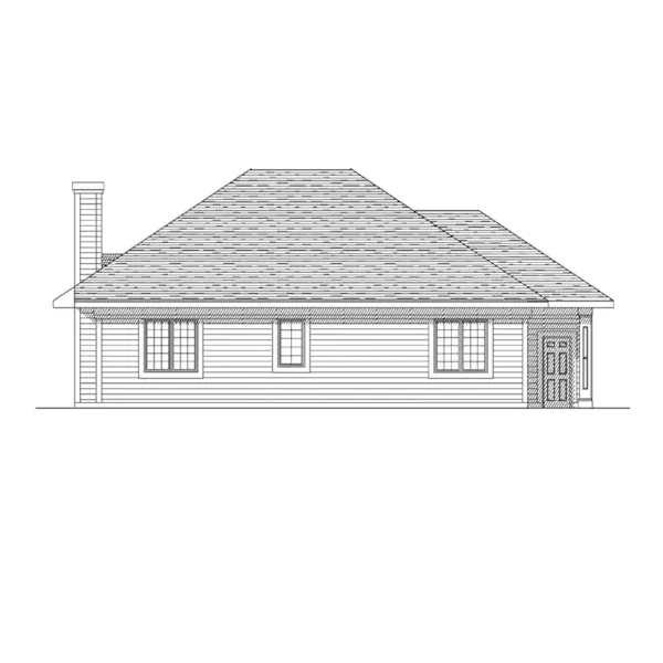 Traditional House Plan Rear Elevation - Hope Haven Ranch Home 051D-0149 - Search House Plans and More