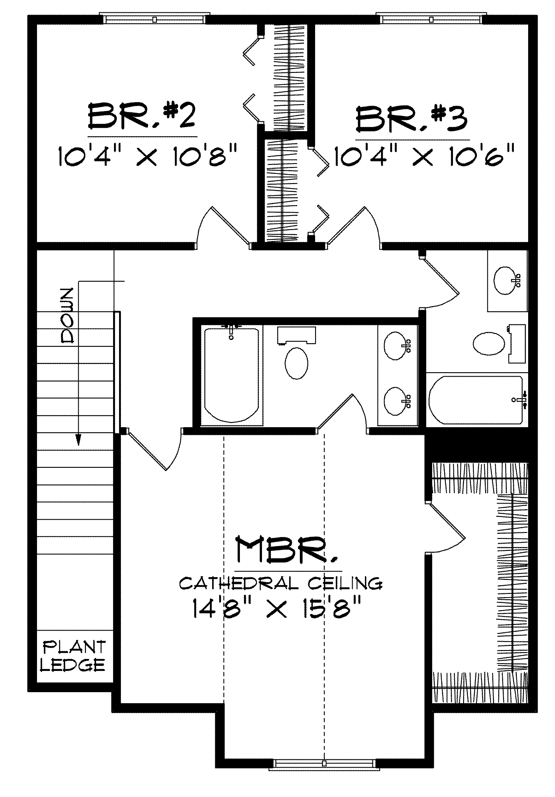 Neoclassical House Plan Second Floor - Rockhampton Narrow Lot Home 051D-0154 - Shop House Plans and More