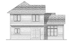 Neoclassical House Plan Rear Elevation - Rockhampton Narrow Lot Home 051D-0154 - Shop House Plans and More