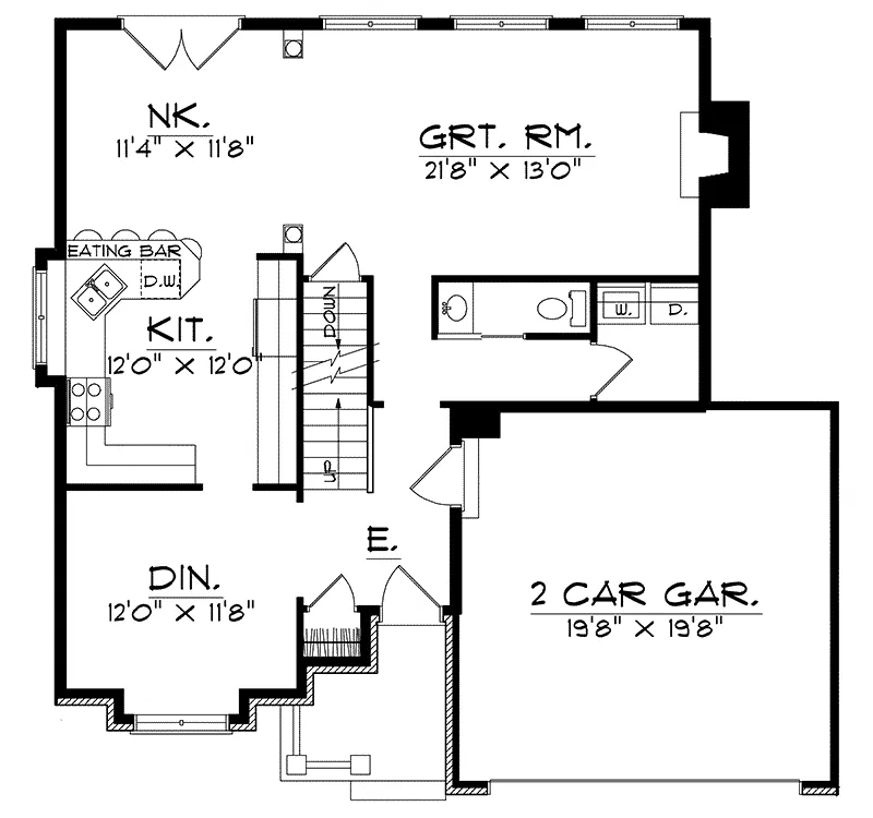 Traditional House Plan First Floor - Indianwood Traditional Home 051D-0158 - Search House Plans and More