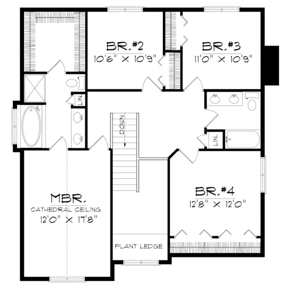 Country House Plan Second Floor - Faust Traditional Home 051D-0159 - Search House Plans and More