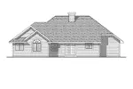 Sunbelt House Plan Rear Elevation - Spoonmill Ranch Home 051D-0160 - Shop House Plans and More