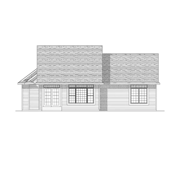 Country House Plan Rear Elevation - Lenard Traditional Home 051D-0161 - Shop House Plans and More