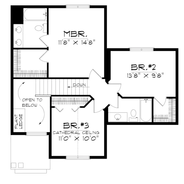 Traditional House Plan Second Floor - Nettie Traditional Home 051D-0163 - Shop House Plans and More