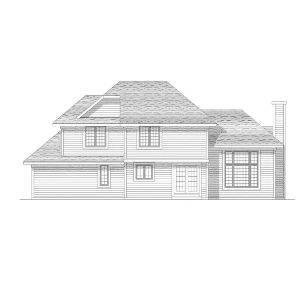 Traditional House Plan Rear Elevation - Nettie Traditional Home 051D-0163 - Shop House Plans and More