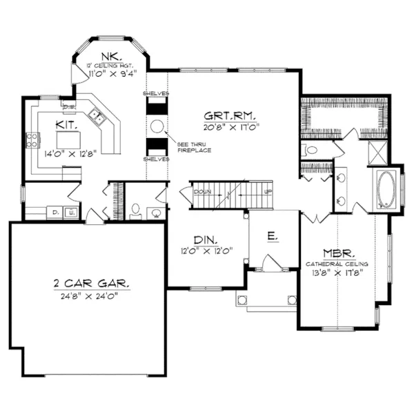 European House Plan First Floor - Stefanina Traditional Home 051D-0164 - Shop House Plans and More