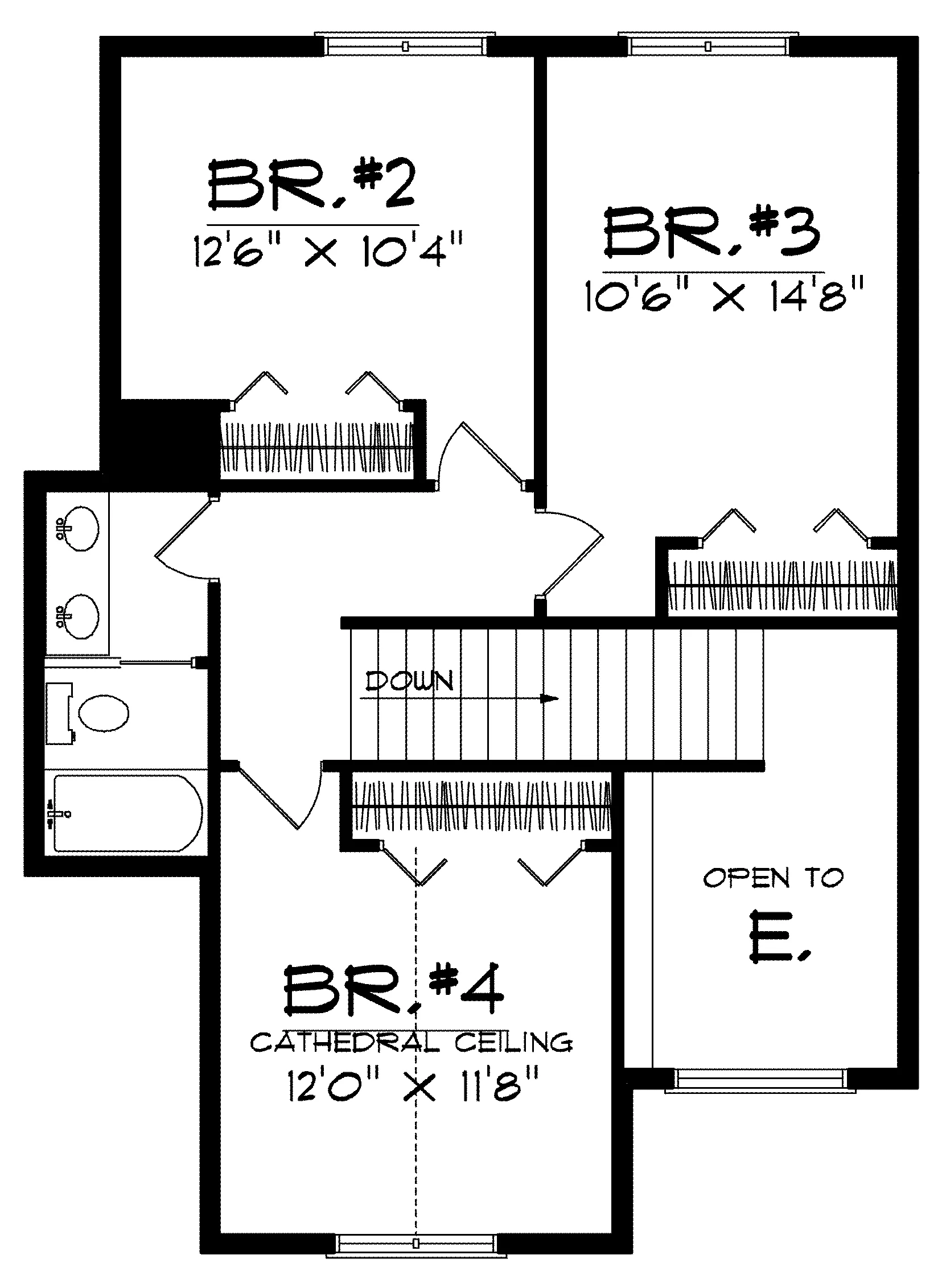 Traditional House Plan Second Floor - Stefanina Traditional Home 051D-0164 - Shop House Plans and More