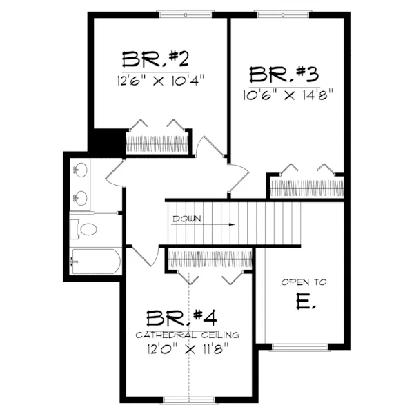 European House Plan Second Floor - Stefanina Traditional Home 051D-0164 - Shop House Plans and More