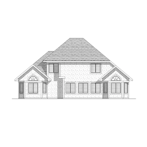 Southern House Plan Rear Elevation - Sarcosey Traditional Home 051D-0165 - Shop House Plans and More