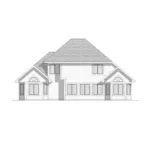 Southern House Plan Rear Elevation - Sarcosey Traditional Home 051D-0165 - Shop House Plans and More