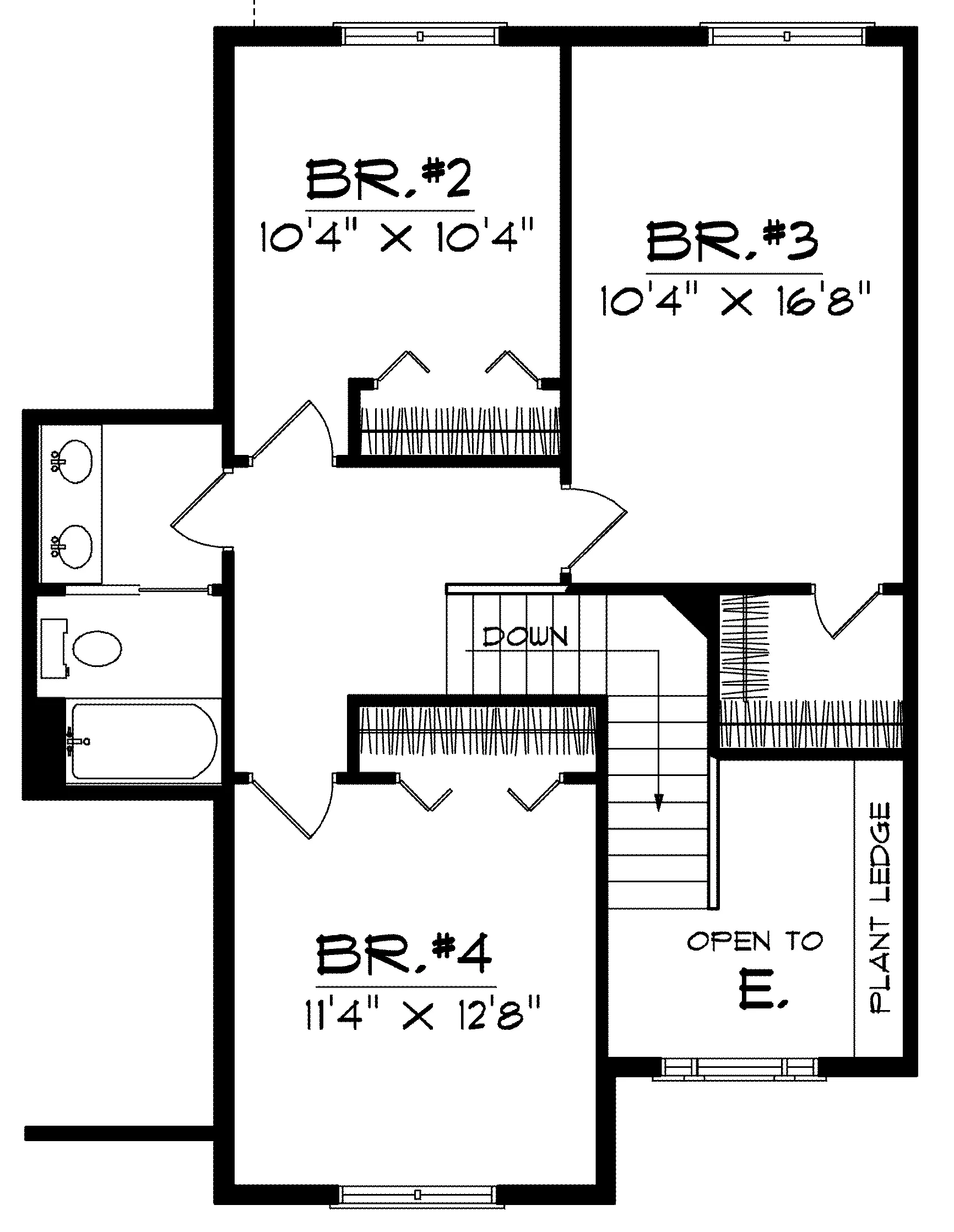 Sunbelt House Plan Second Floor - Deluca Hill Sunbelt Home 051D-0166 - Search House Plans and More
