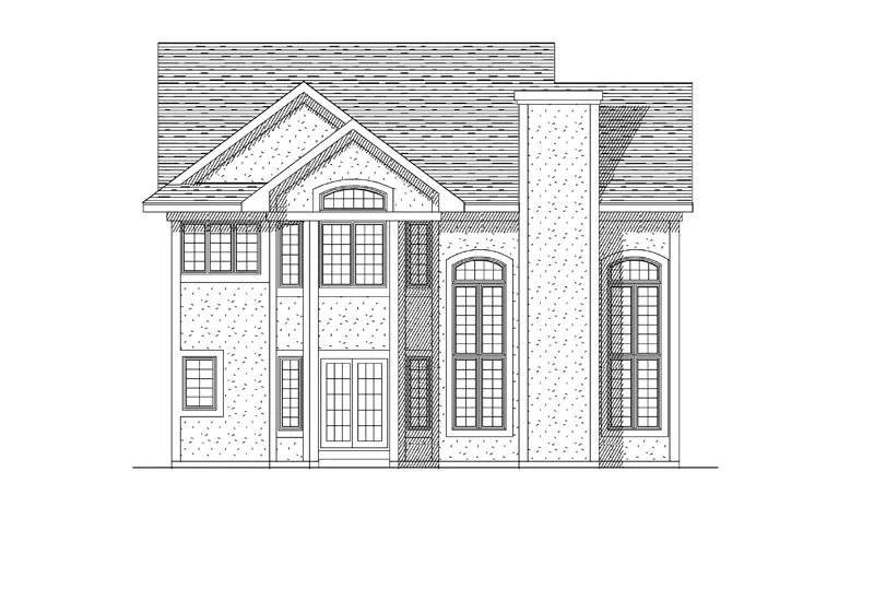 Traditional House Plan Rear Elevation - Webmoor Traditional Home 051D-0167 - Shop House Plans and More