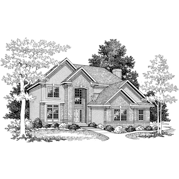 Gables Decorate Exterior Of This Home Plan