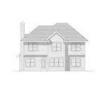 Traditional House Plan Rear Elevation - Demetrius Hill Traditional Home 051D-0170 - Search House Plans and More