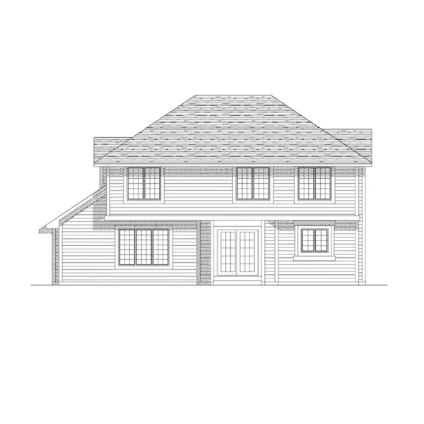 Traditional House Plan Rear Elevation - Homestead Acres Country Home 051D-0171 - Search House Plans and More