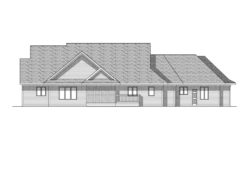 European House Plan Rear Elevation - Wesmeade Two-Story Home 051D-0175 - Shop House Plans and More