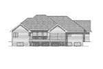 Arts & Crafts House Plan Rear Elevation - Clement Manor Ranch Home 051D-0178 - Search House Plans and More