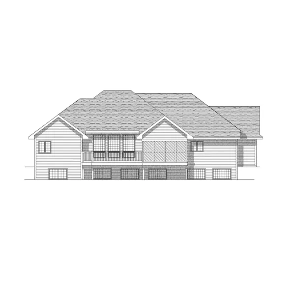 Traditional House Plan Rear Elevation - Clement Manor Ranch Home 051D-0178 - Search House Plans and More