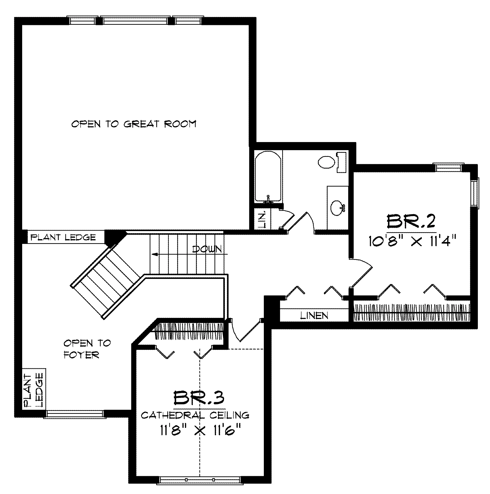 Modern House Plan Second Floor - Ferrigno Traditional Home 051D-0179 - Search House Plans and More