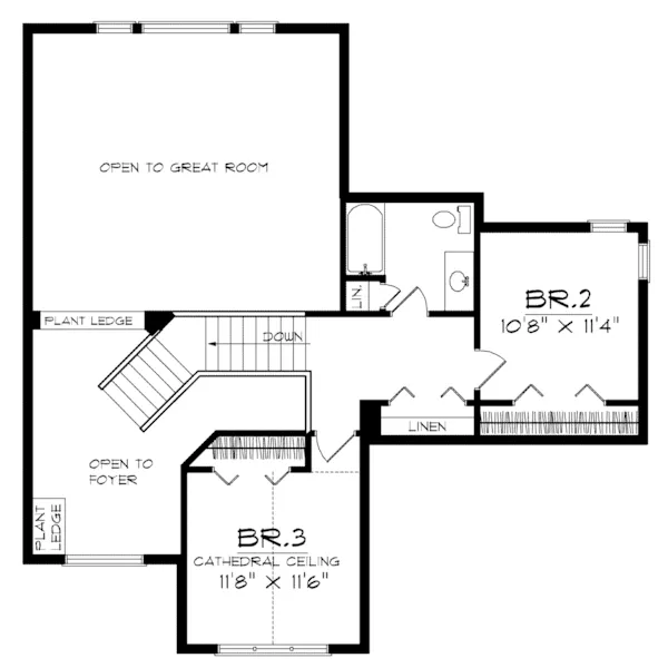 Southern House Plan Second Floor - Ferrigno Traditional Home 051D-0179 - Search House Plans and More