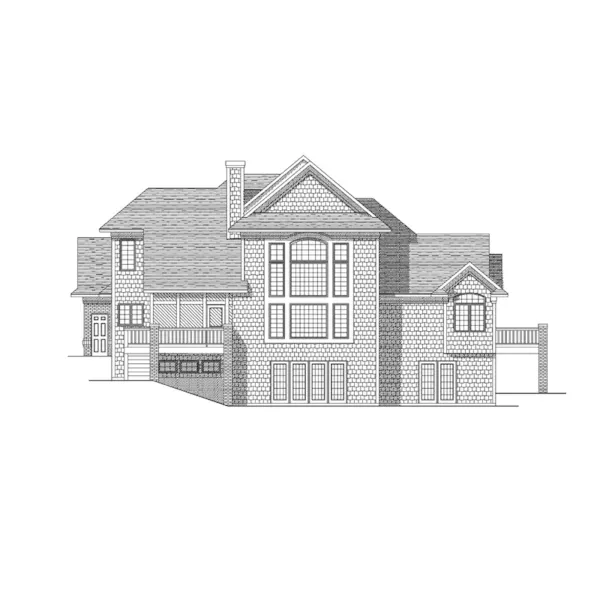 Southern House Plan Rear Elevation - Ferrigno Traditional Home 051D-0179 - Search House Plans and More